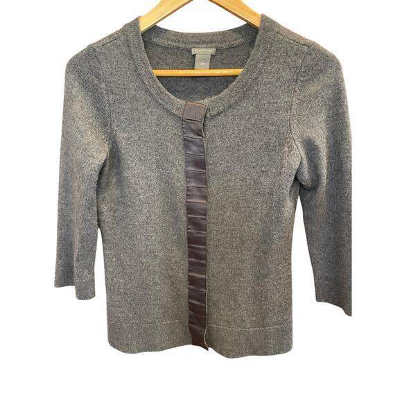 Ann Taylor Women Small Wool Cardigan Button Panel Sweater Merino‎ Wool Rabbit - Picture 1 of 11